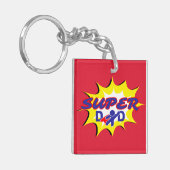 ヒーロすごいパパ漫画本父の日 キーホルダー (正面左)