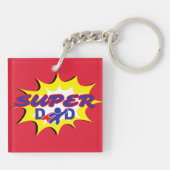 ヒーロすごいパパ漫画本父の日 キーホルダー (裏面)