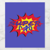 ヒーロすごいパパ漫画本父の日 ワインラベル (シングルラベル)