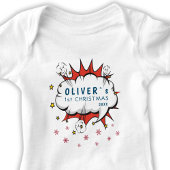 ヒーロすごいベビー初めてのクリスマススノーフレークベビー ベビーボディスーツ