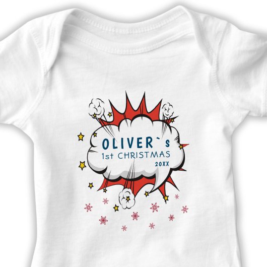 ヒーロすごいベビー初めてのクリスマススノーフレークベビー ベビーボディスーツ