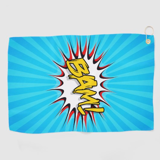 ヒーロすごいークラシック・バム!アクションバブル ゴルフタオル (横)