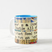 ヒーロすごいーコーヒーマグ ツートーンマグカップ (正面左)