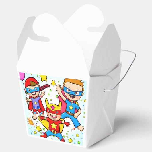 ヒーロすごい子供の誕生日パーティーの特典ボックス フェイバーボックス (オープン)