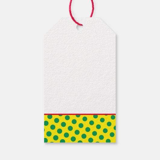 ヒーロすごい漫画ザプおもしろいポーカラフルドブーム ギフトタグ (裏面)