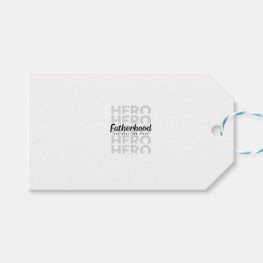 ヒーロはっきりしたタイポグラフィ父のデイシャツ ギフトタグ (正面(横))