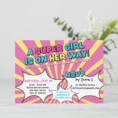 ヒーロガーすごいルベビーシャワー招待状 招待状 (スタンド正面)