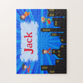 ヒーロパーソナライズされたーすごいチャイルドネームパズル ジグソーパズル