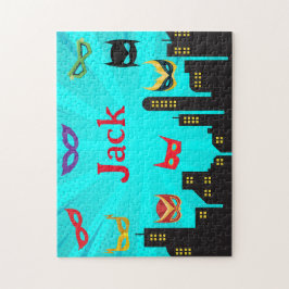 ヒーロパーソナライズされたーすごいチャイルドネームパズル ジグソーパズル