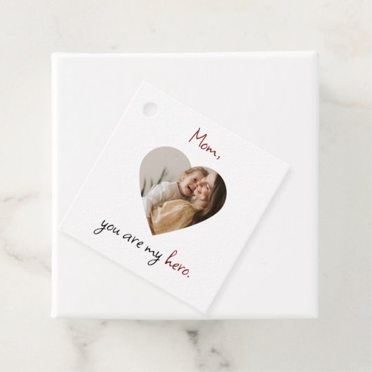ヒーロパーソナライズされた・ママのメッセージカード フェイバータグ (インサイチュ)