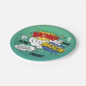 ヒーローすごいとヴィランの子供の誕生日パーティー ペーパープレート (アングル)