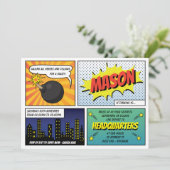 ヒーローすごいとヴィランの子供の誕生日パーティー 招待状 (スタンド正面)