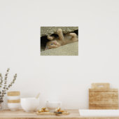 ヒーローすごいキティ猫ユーモア ポスター (キッチン)