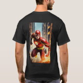 ヒーローすごいデザインシ最高のャツ Tシャツ (裏面)