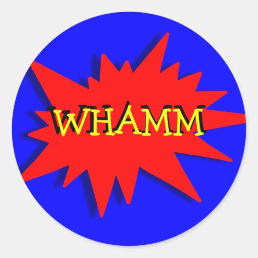 ヒーローすごいパーティーテーマレッドブルー ラウンドシール (正面)