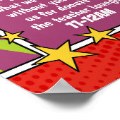 ヒーローすごい先生感謝週間の旅程 ポスター (角)