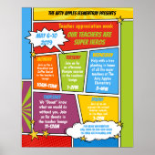 ヒーローすごい先生感謝週間の旅程 ポスター (正面)