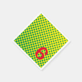 ヒーローすごい漫画カラフルグリーンイエロードットAGE スタンダードカクテルナプキン (角)