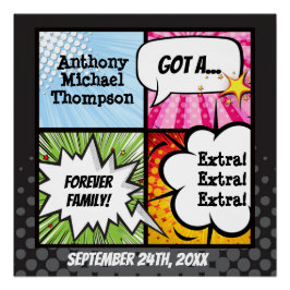 ヒーローすごい漫画ブックの採用、家族のギフト ポスター