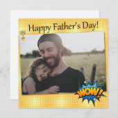 ヒーローすごい父の日Day自分の写真を追加 (正面/裏面)