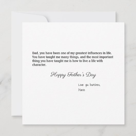 ヒーローすごい父の日Day自分の写真を追加 (裏面)