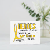 ヒーローすべてのサイズ1子供の子供の頃のがん ポストカード (スタンド正面)