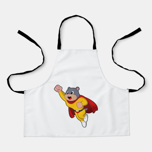 ヒーローとしてのモグラ エプロン (正面)