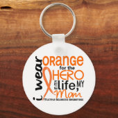 ヒーローのためのオレンジ2ママMS多発性硬化症 キーホルダー (正面)