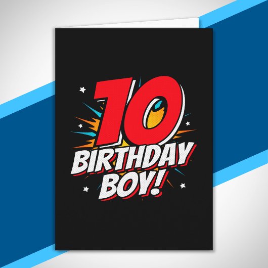 ヒーローの誕生日 - 10歳 - 10回目の誕生日 カード