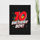 ヒーローの誕生日 - 10歳 - 10回目の誕生日 カード (正面)