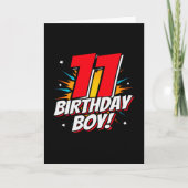 ヒーローの誕生日 - 11歳 - 11回目の誕生日 カード (正面)