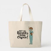 ヒーローはみんなキャップを被らない トートバッグ (裏面)