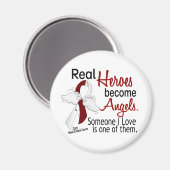 ヒーローは天使の頭と首の癌になる マグネット (正面/裏面)