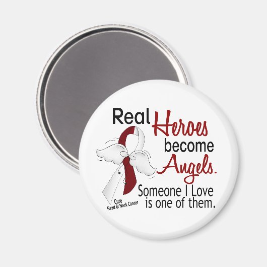 ヒーローは天使の頭と首の癌になる マグネット (正面/裏面)