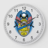 ヒーローは永遠に生きる警察のメモリアルバッジ ラージ壁時計 (正面)