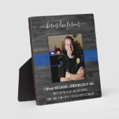 ヒーローは永遠に薄いブルーライン警察記念碑に住む フォトプラーク (正面)