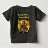 ヒーローよちよちTシャツ ベビーTシャツ (裏面)