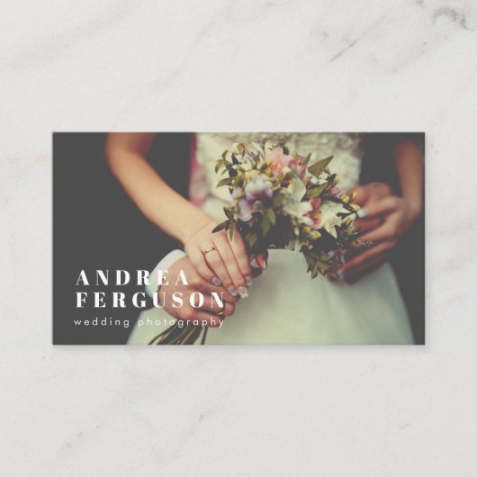 ヒーローイメージフォトグラファー離れの重ね合わせ 名刺 (正面)