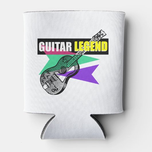 ヒーローギターレジェンドレトロヴィンテージイラストレーション缶 缶クーラー (正面)