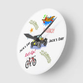 ヒーロークロックに行こう ラウンド壁時計 (傾斜)