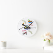 ヒーロークロックに行こう ラウンド壁時計 (ホーム)