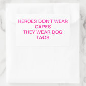 ヒーローズドゥ衣服ケープ 長方形シール (バッグ)