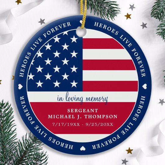 ヒーローズフォーエバーズソリダー軍隊メモリアル セラミックオーナメント