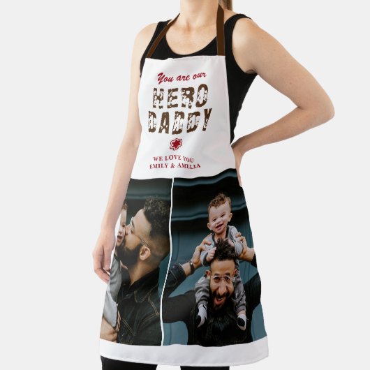 ヒーローダディ父の日2フォトコラージュ エプロン (インサイチュ)