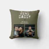 ヒーローダディ父の日2フォトコラージュ クッション (正面)