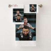 ヒーローダディ父の日2フォトコラージュ バスタオルセット (インサイチュ)