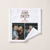 ヒーローダディ父の日2フォトコラージュ バスタオルセット (ウォッシュタオル)