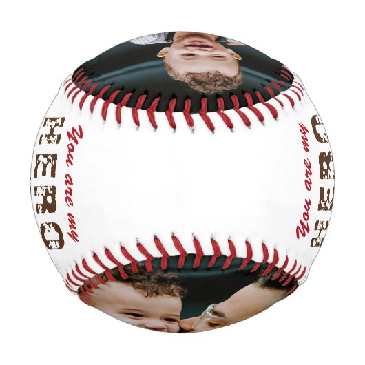 ヒーローダディ父の日2フォトコラージュ 野球ボール (裏面)