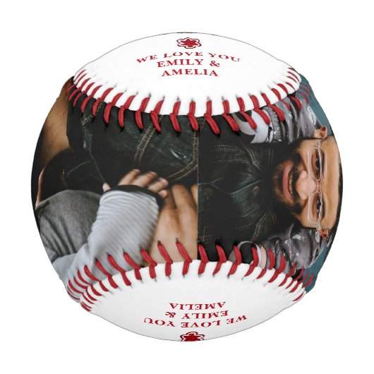 ヒーローダディ父の日2フォトコラージュ 野球ボール (正面)