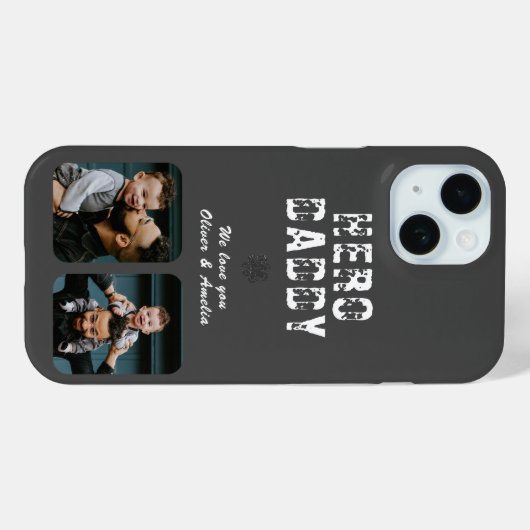 ヒーローダディ父の日2フォトコラージュ Case-Mate iPhoneケース (裏面 (横))